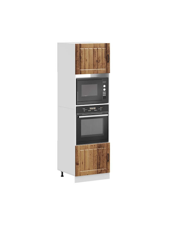 Vidaxl Dulapuri pentru cuptor 2 buc Kalmar lemn compozit 60x57x207cm maro