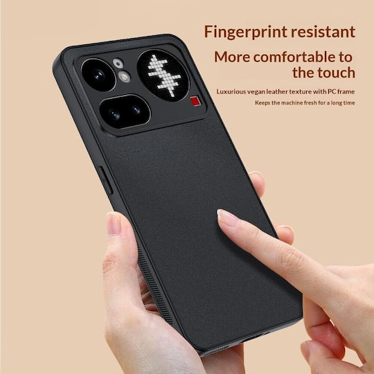 Leder / Kunststoff Schwarze Handyhülle für Nothing Phone (4a) Pro