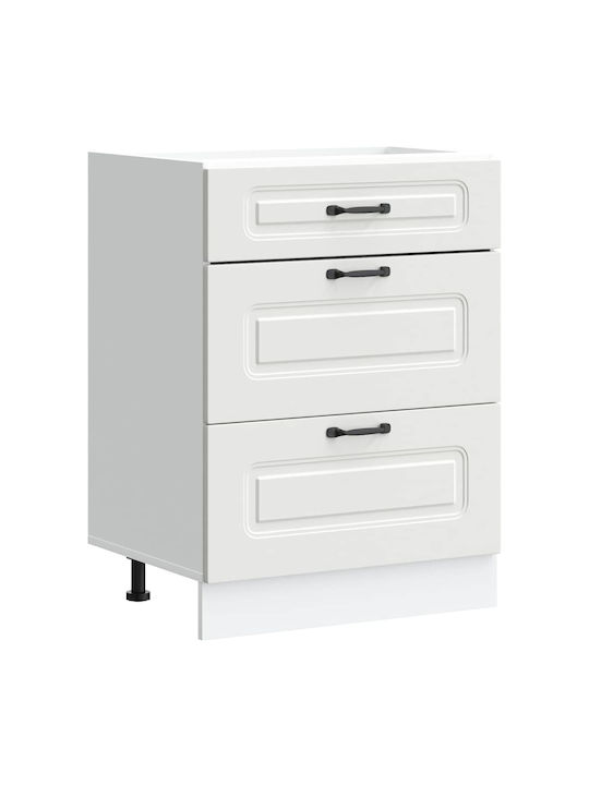 Kalmar Comodă de Bucătărie de Podea Alb 51.5x46x81.5buc