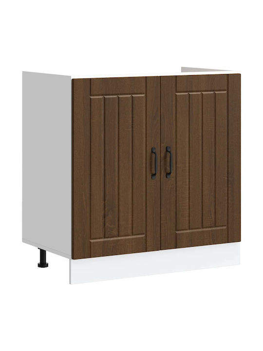 Lucca Spülbeckenschrank Brown Oak 80x46x81.5Stück