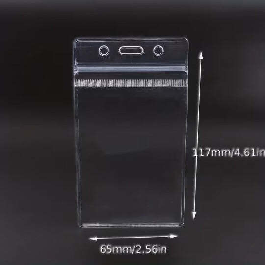 1pc Waterproof Transparent Card Holder Plastic Protector Case Business Bus Bank Credit Card Protector Id Card Badge Holders