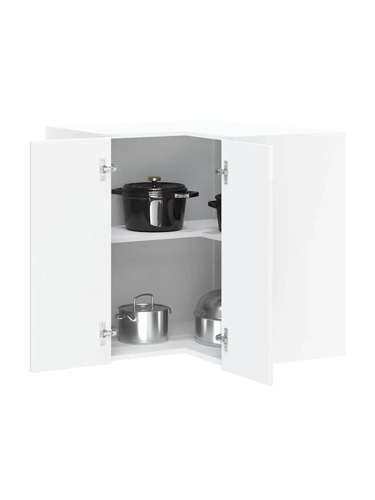 Ъглов Шкаф Окачен Gloss White 57x57x60бр