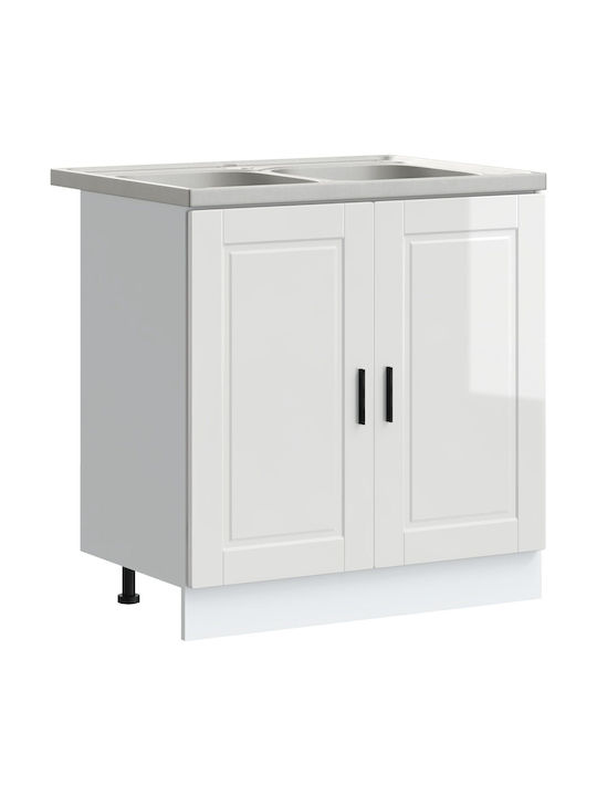 Dulap pentru Chiuvetă Alb lucios 80x46x84.5buc
