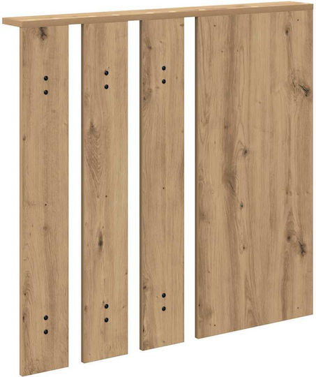 Мебел за антре с Огледало и Закачалка Artisan Дъб 84x10x80см