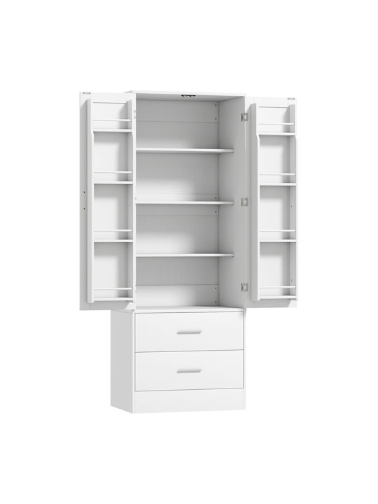 Floor Cabinet White 60x40x159cm