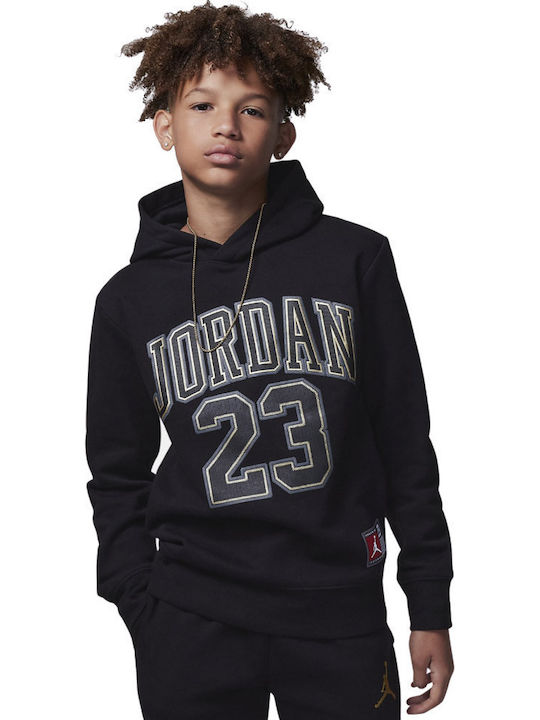 Fleece Hanorac Copii cu Glugă Black