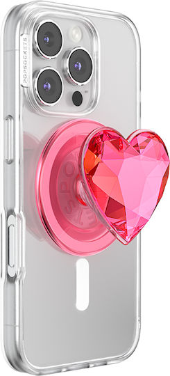 Popsockets Smartphone Popgrip Premium Magsafe Stand Selfie Crystal Effect Pink