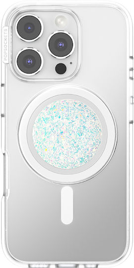Popsockets Smartphone Popgrip Magsafe Stand Selfie Function Glitter Effect White