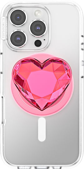 Popsockets Smartphone Popgrip Premium Magsafe Stand Selfie Crystal Effect Pink