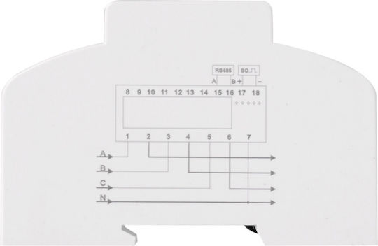 Contor de Energie Electrică Trifazat Sinotimer 3x230/400v Ac 50hz 3x5 100 A Afișaj Digital Iluminat cu Led Dts6619-016