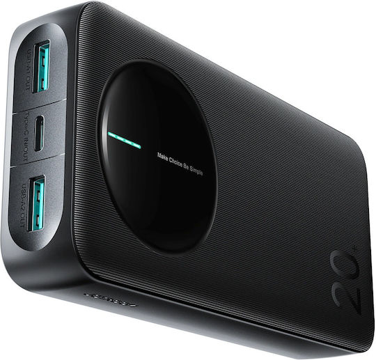 Joyroom JR-PBF14 Pro Power Bank 20000mAh 22.5W with 2 USB-A Ports and USB-C Port Black