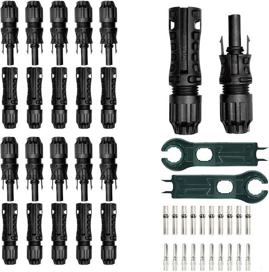 Set 10 Conectori Mc4 Evo2 Onuvio Panouri Solare Fotovoltaice Masculin Feminin 1500v 60a Cablu 10mm2 Certificat Ce Rohs Ip67 Rezistent la Apă