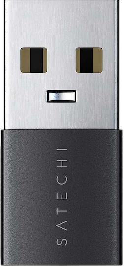 Satechi Pachet 2 Adaptoare Usb-a La Usb-c Usb 3.0 10 Gbps Compact Aluminiu Negru Argintiu
