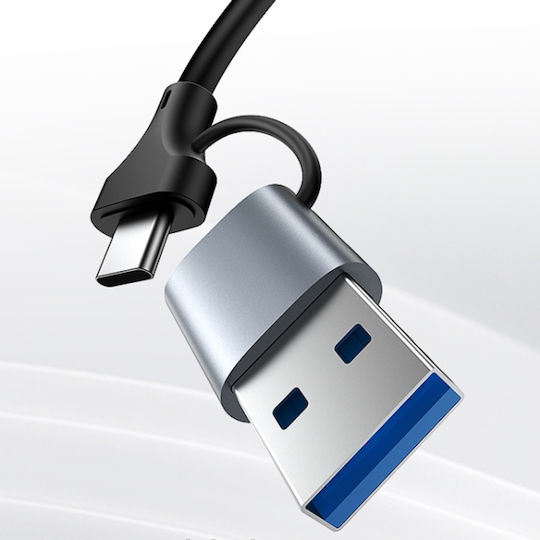 Ethernet Adapter Usb 3.0 Usb Type-c To Rj45 Gigabit 1000mbps Aluminum Yesido Gray