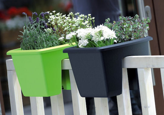 Prosperplast Respana Plastic Flower Pot Anthracite Prosperplast Respana Plastic Flower Pot Anthracite