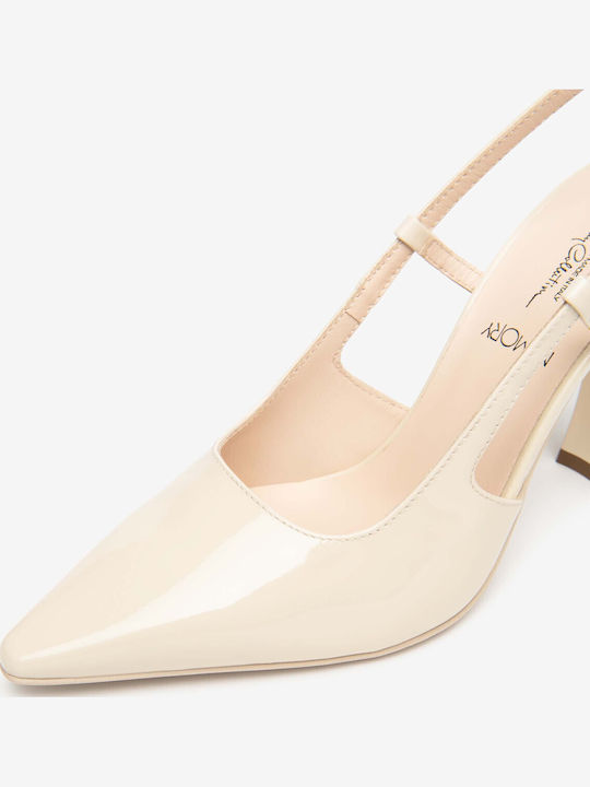 Leather Heels White