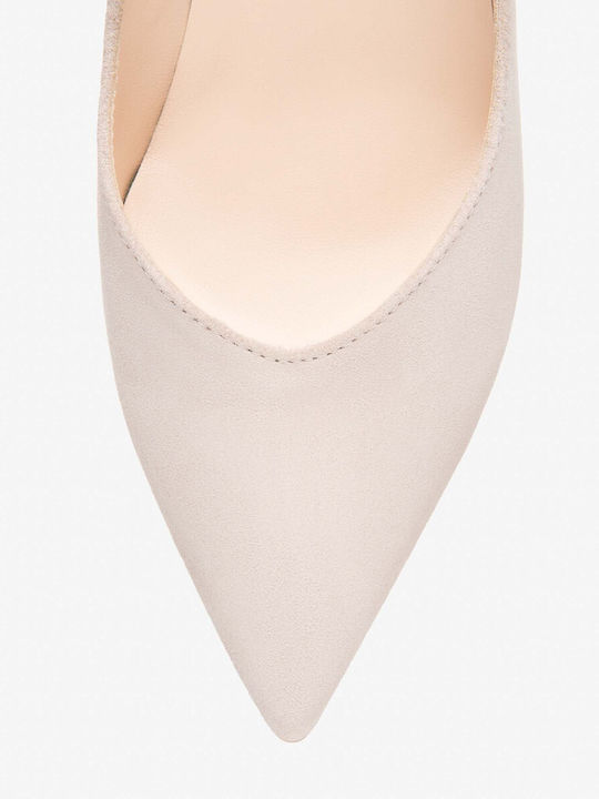 Pantofi Cu Toc Din Piele Roz
