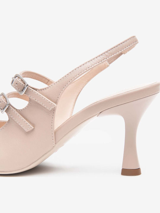 Leder Pumps Rosa