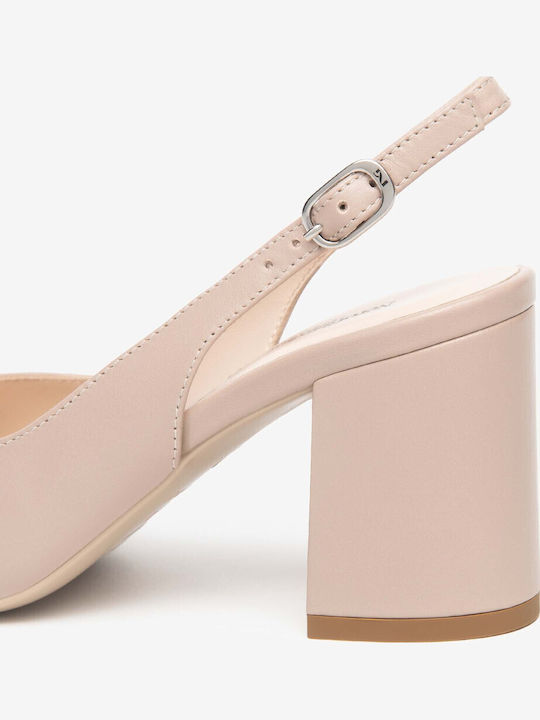 Leather Heels Pink