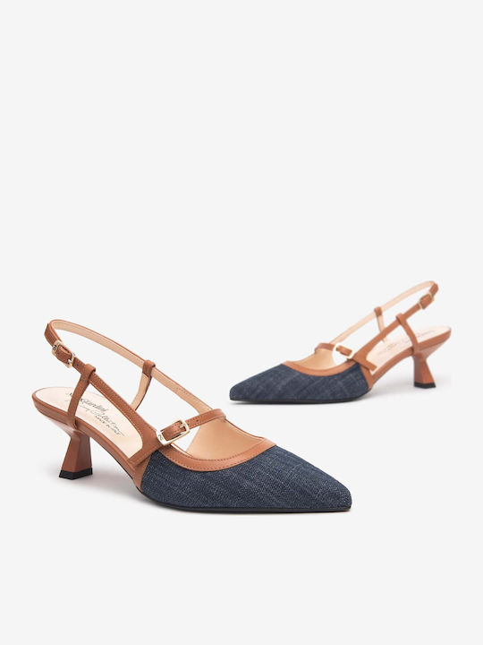 Leder Pumps Hellblaue
