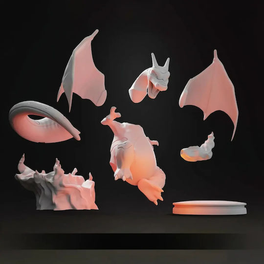 Φιγούρα Basic Pokemon Collection Charizard Clone 3d Εκτυπωμένη-15 2 Cm 1:12