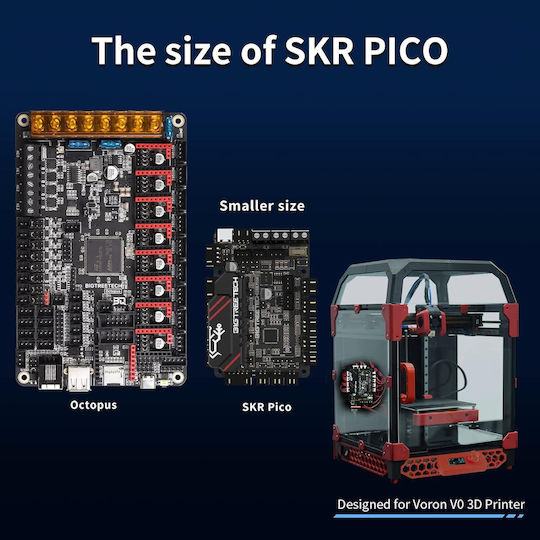 Bigtreetech Skr Pico V1.0 Motherboard 3d Printer Controller Voron V0 Mcu Rp2040 Arm Cortex-m0+ Integrated Tmc2209 Uart Driver 24v Improved Heatsink 4-layer Pcb Type-c Interface High-performance Upgrade 3d Printers