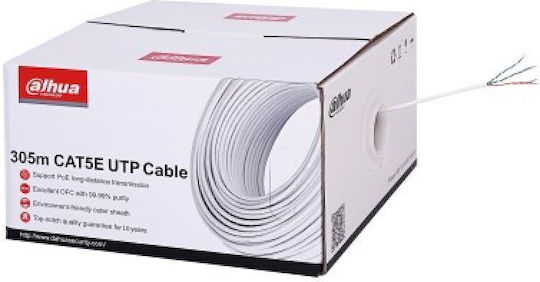 Dahua U/UTP Cat.5e (Gigabit) Мрежов Кабел Ethernet 305м Сив