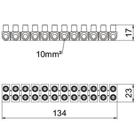 Клипс Винт 12 Полюса Бял Тип 76 Ce Ws Orlk 10 Проводници 2 5-10 0мм² 57a 450v