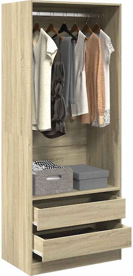 Mobilier de Intrare cu Cuier / Dulap pentru Pantofi & Dulap Sonoma Oak, Brown 80x50x200cm