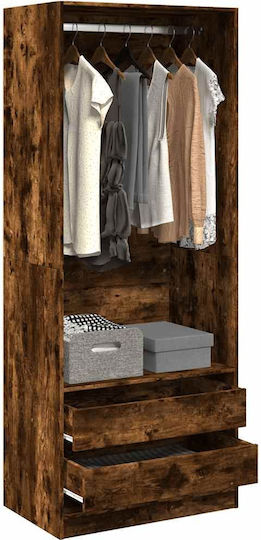 Mobilier de Intrare cu Dulap pentru Pantofi & Dulap Smoked Oak, Brown 80x50x200cm Mobilier de Intrare cu Dulap pentru Pantofi & Dulap Smoked Oak, Brown 80x50x200cm