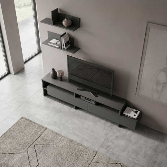 Wohnzimmer TV-Einheit Gara Charcoal L180xB29.8xH42cm