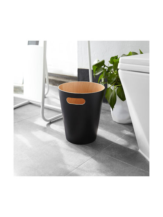 Umbra Woodrow Office Wooden Waste Bin 7.5lt Black 23x22.9x28cm