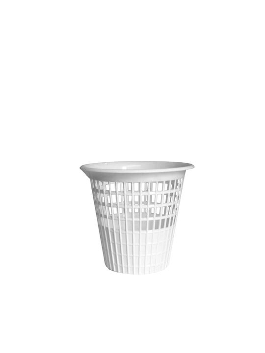 Viomes Πλαστικό Καλάθι Αχρήστων 10lt Λευκό 27x27x24cm