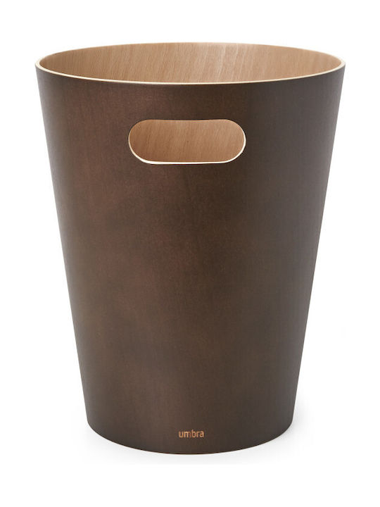 Umbra Woodrow Office Wooden Waste Bin 7.5lt Brown 23x22.9x28cm