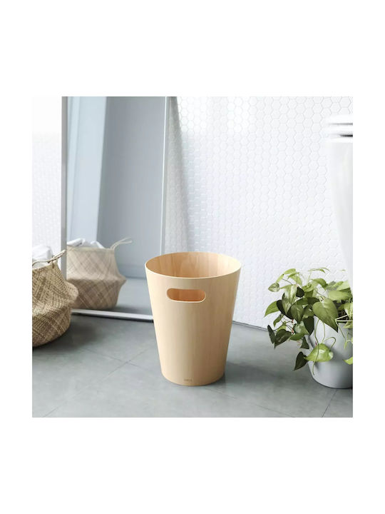 Umbra Woodrow Office Wooden Waste Bin 7.5lt Beige 23x22.9x28cm