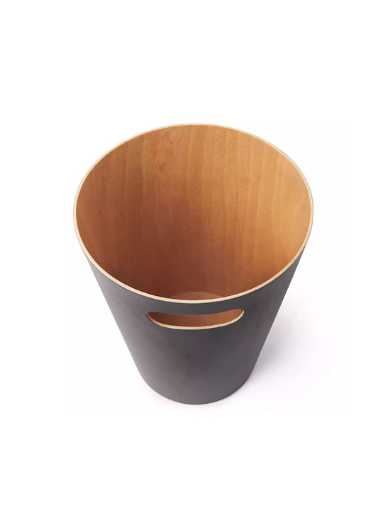 Umbra Woodrow Office Wooden Waste Bin 7.5lt Gray 23x22.9x28cm