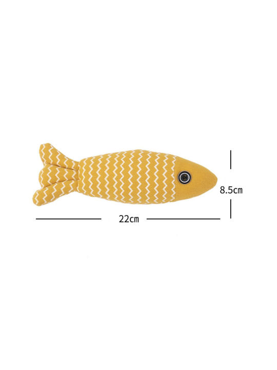 Fish-Shaped Cat Toy Red Catnip Size 22x8.5cm