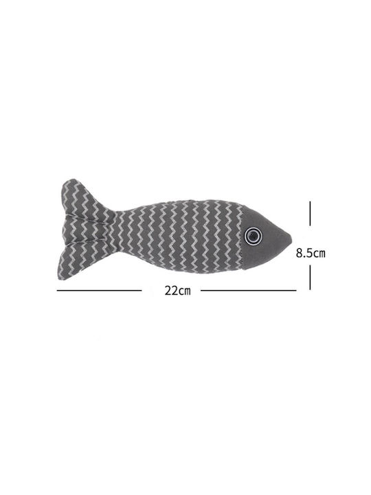 Fish-Shaped Cat Toy Red Catnip Size 22x8.5cm