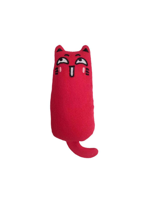 Cat-Shaped Toy Catnip Gray Size 16x6cm