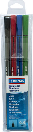 Donau Zeichenmarker 0.4mm Grün 4Stück