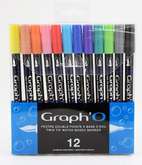 Graph' it Graph' O Μαρκαδόροι Σχεδίου Σετ 24 χρώματα