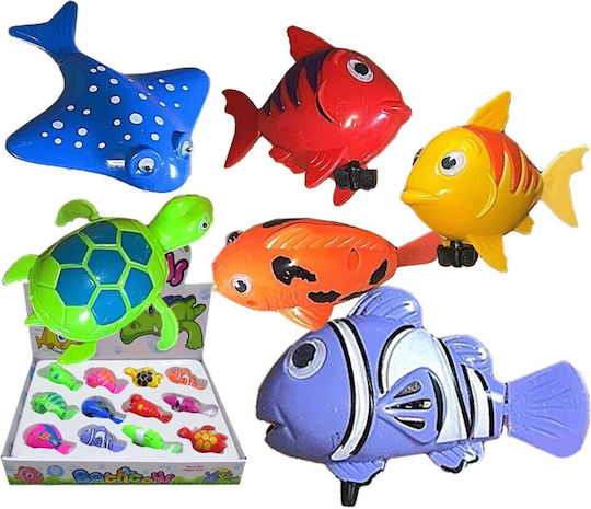 Set of 12 Wind-Up Sea Animal Toys with Eyes 8.5cm Summertiempo 623208