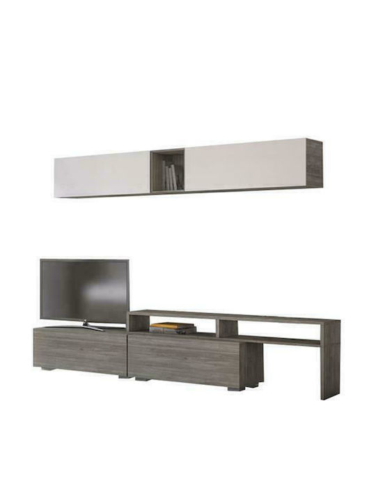 Smart No 1D Living Room TV Unit White L271xW45xH150cm