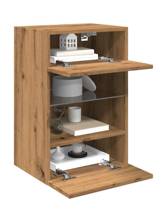 Living Room TV Unit with Lighting Coffee L40xW30xH60.5cm