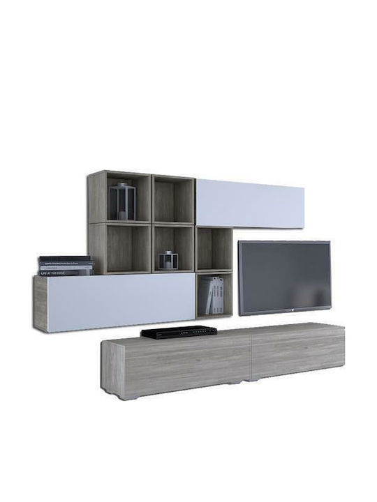 Wohnzimmer TV-Einheit Smart No 2C Weiß L237xB45xH150cm