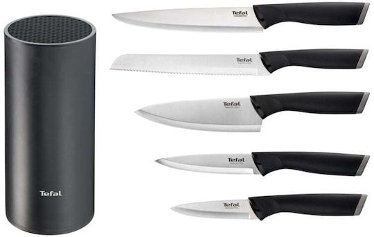Tefal Knife Set with Base from Stainless Steel 20cm 5 Pieces