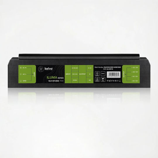 kelvo Adjustable LED Power Supply IP20 Power 60W with Output Voltage 12V
