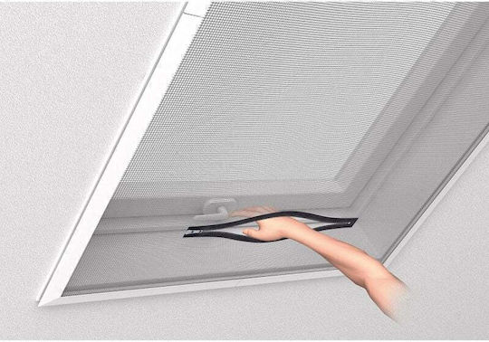 Velcro Mosquito Net Window with Velcro Permanent Made of Polyester White 170x140cm