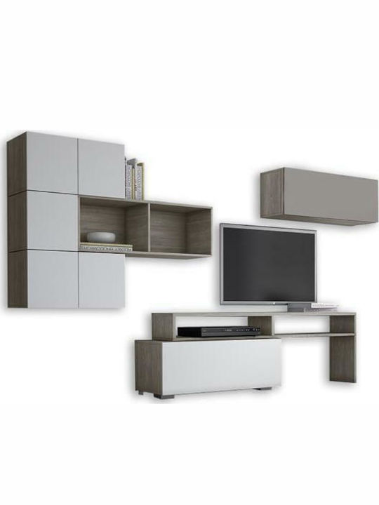Smart No 4A Living Room TV Unit White L240xW45xH150cm