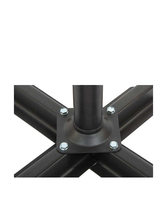 Hängender Metall-Garten- und Terrassen-Sonnenschirm Grau 3x3m